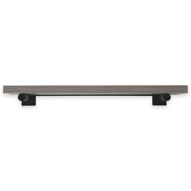Driftwood 36-Inch Shelf with Bracket in Grey
