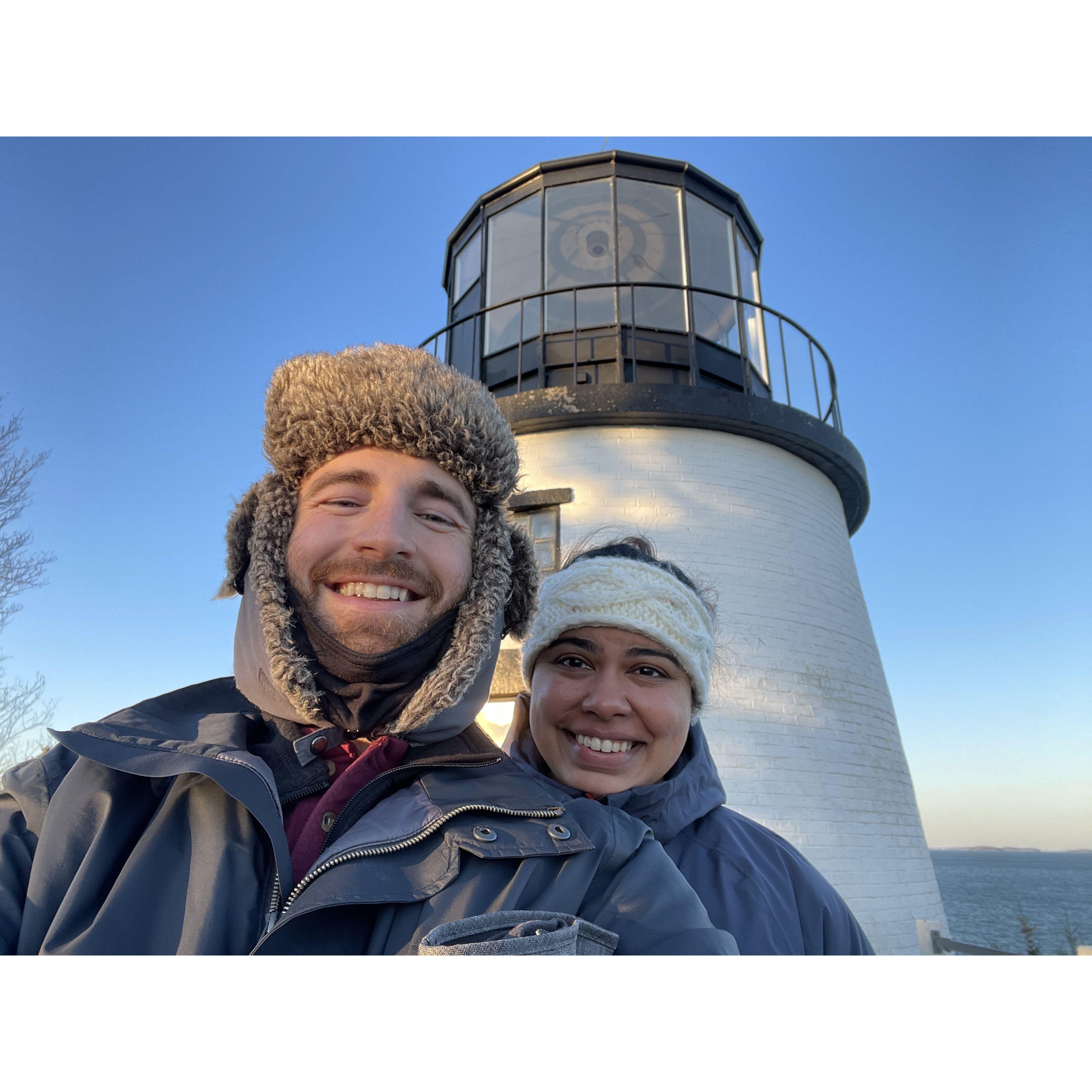 Introducing Ryan to New England in the best way...checking out Maine in January!