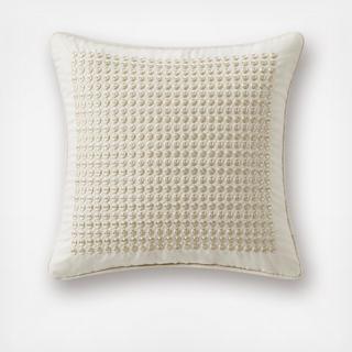 Daphne French Knot Embroidered Square Pillow