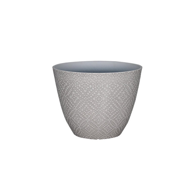 L&G Solutions 15 in. D Polyresin Dylan Planter Cream