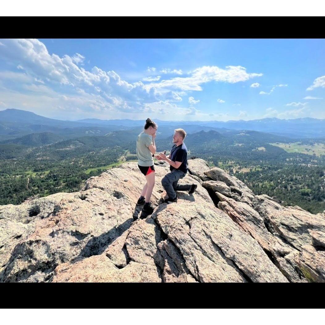 David proposing to Colleen in Colorado