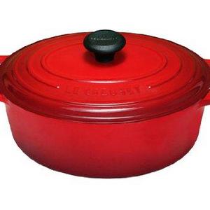 Le Creuset of America - Le Creuset Signature Enameled Cast-Iron 5-Quart Oval French (Dutch) Oven, Cerise (Cherry Red)