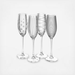 Cheers Champagne Flute, Set of 4