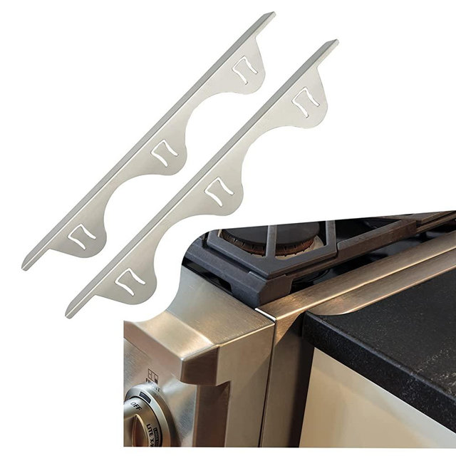 Countertop Oven Gap Filler, Gap Covers for Stove and Counter,Heat Resistant and Easy-to-clean Brushed Stainless Steel, Heavy Gauge Metal Kitchen Oven Side Guards. (23.4‘’)