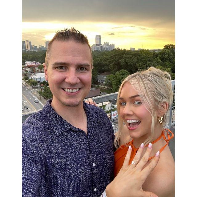 After we got engaged on the rooftop of Ponce City Market.