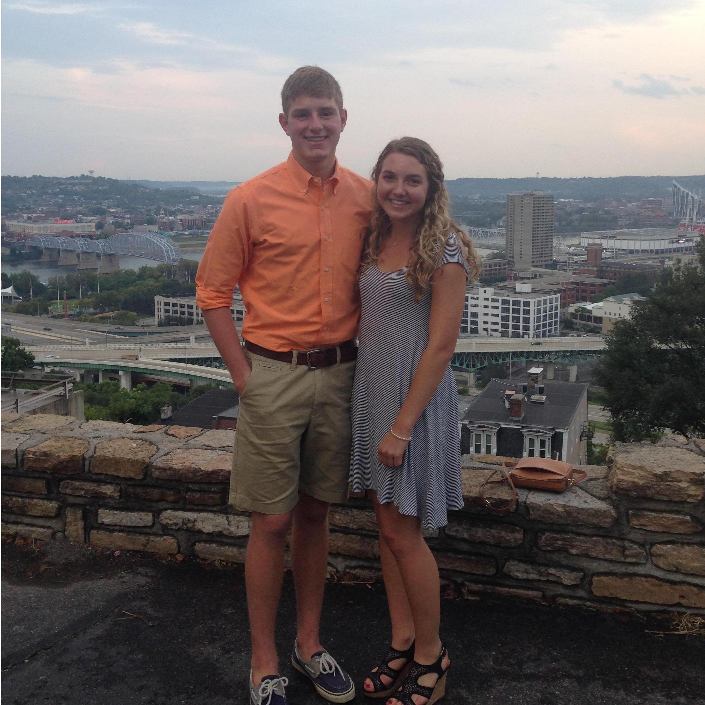 Mattie and Justin had a date night downtown Cincinnati at the Rookwood at the start of their sophomore year in 2015
