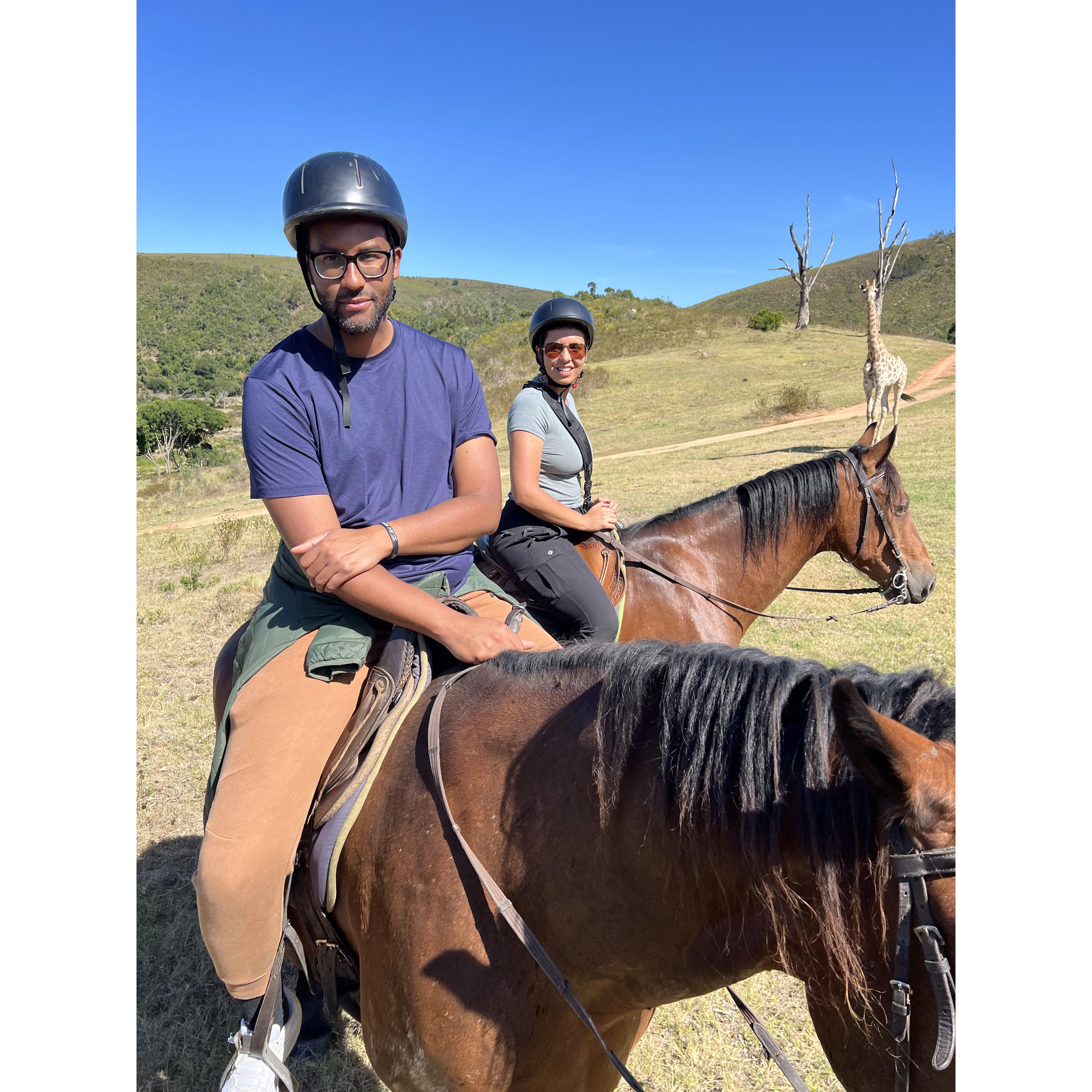 Horse back ride Safari in South Africa with family.