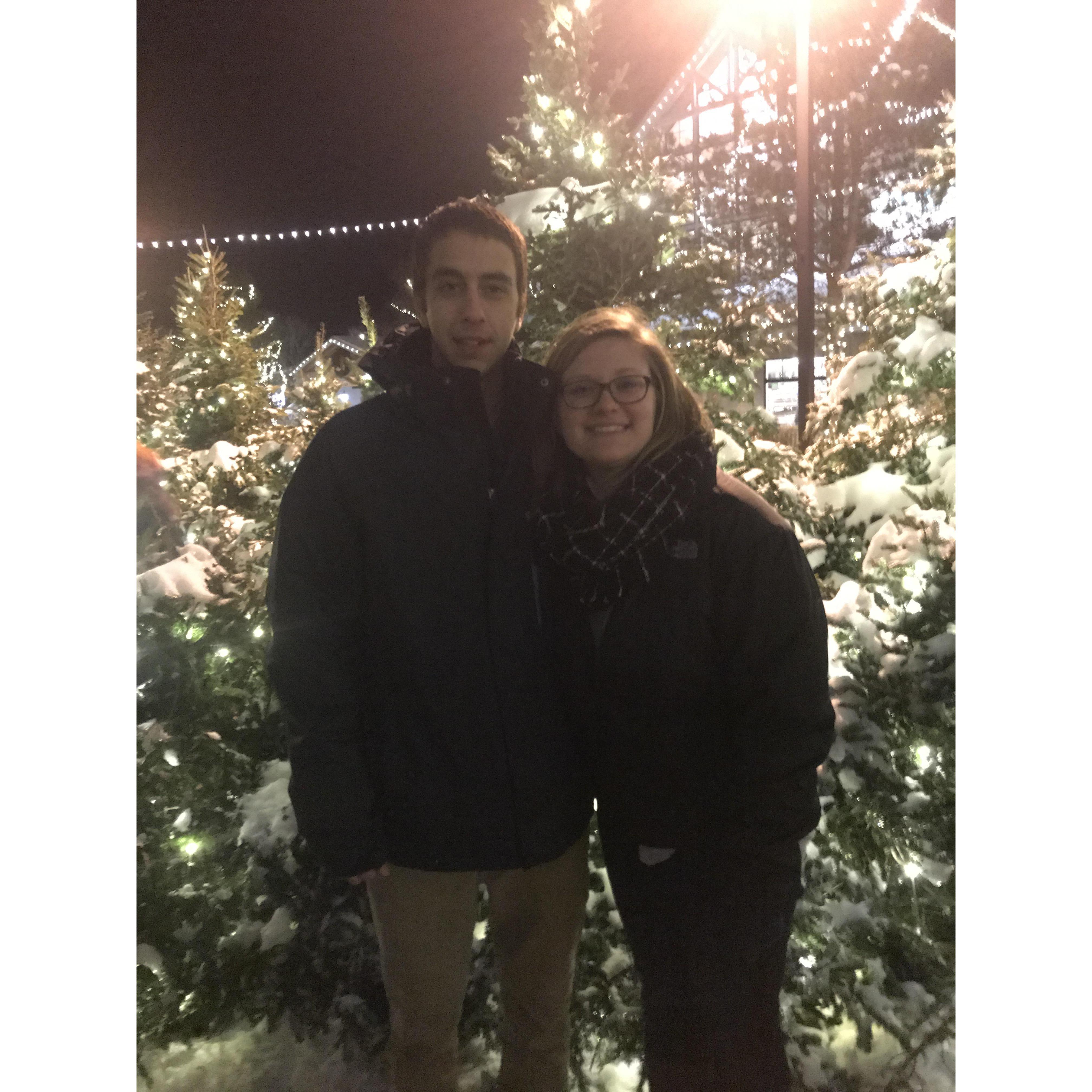 Nick is always a trooper when doing Christmas activities with Nicolle