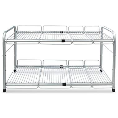 madesmart® Two Tier Organizer with Dividers - Gray/Clear, 2 ct - Baker's