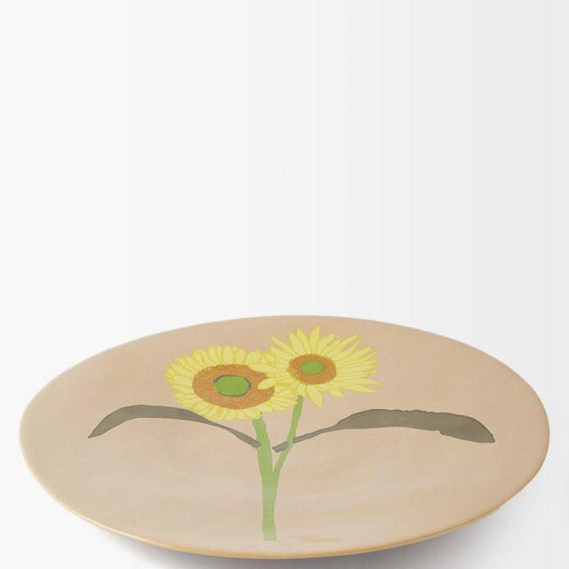 Sunflower stoneware platter