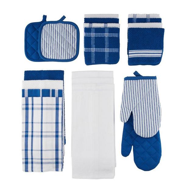 Mainstays, 20 Piece Set, Terry & Flat Kitchen Towel, Dish Cloth, Flour Sack, Oven Mitt, Pot Holder