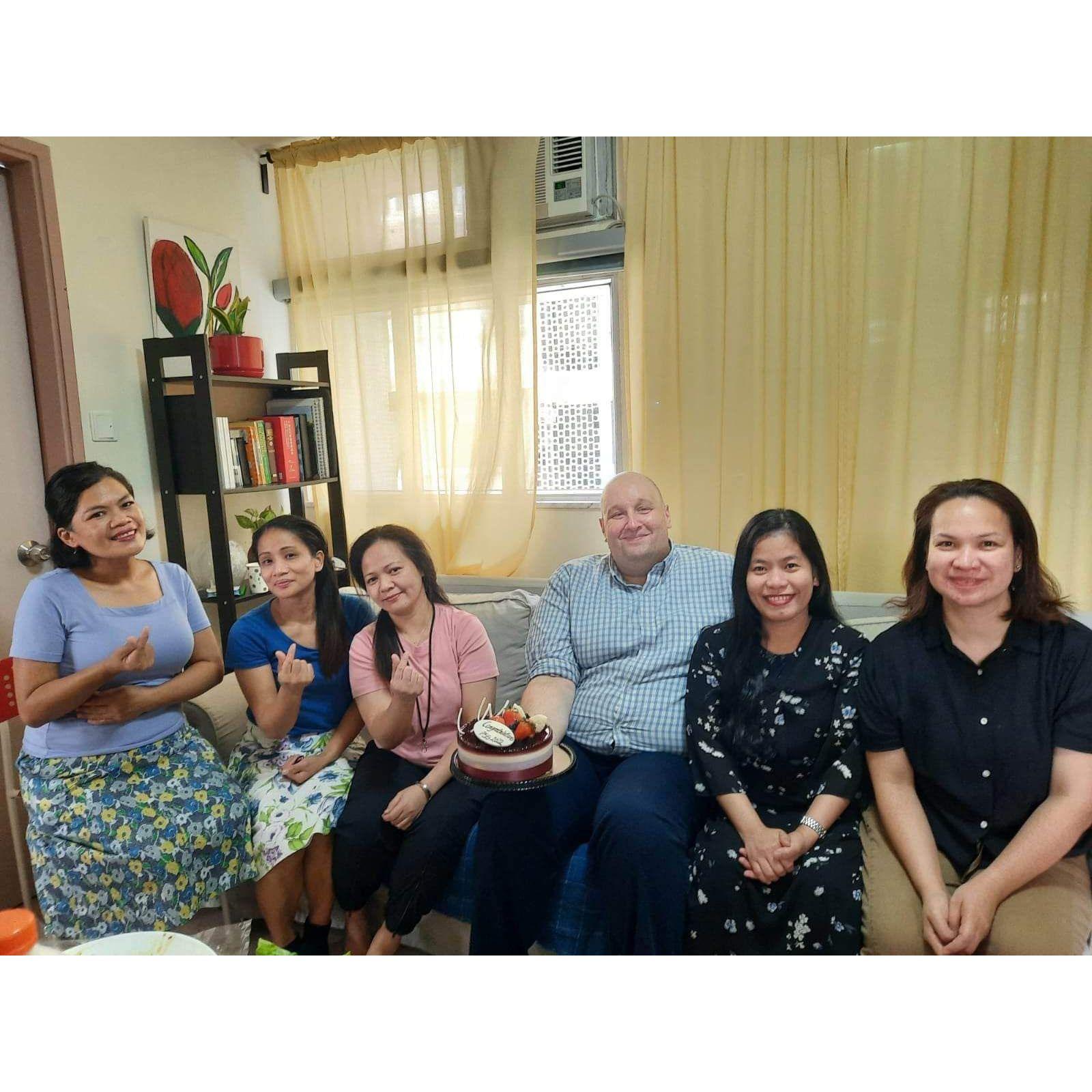 With friends
