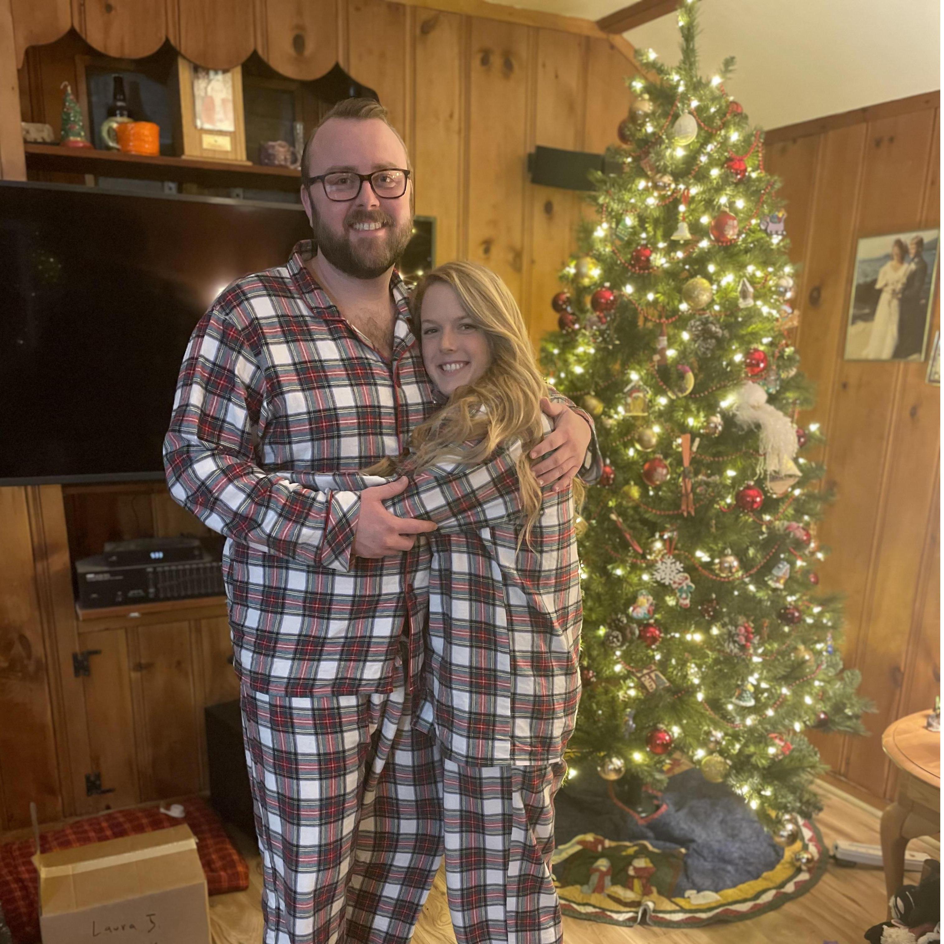 I was opposed to matching pajamas but I admit we pulled off the look