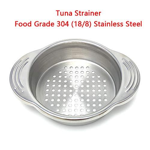 Can Strainer - Tuna Strainer - Food Grade 304 (18/8) Stainless Steel, Dishwasher Safe, Food Strainer, Can Colander, Easy To Clean, Eco-friendly
