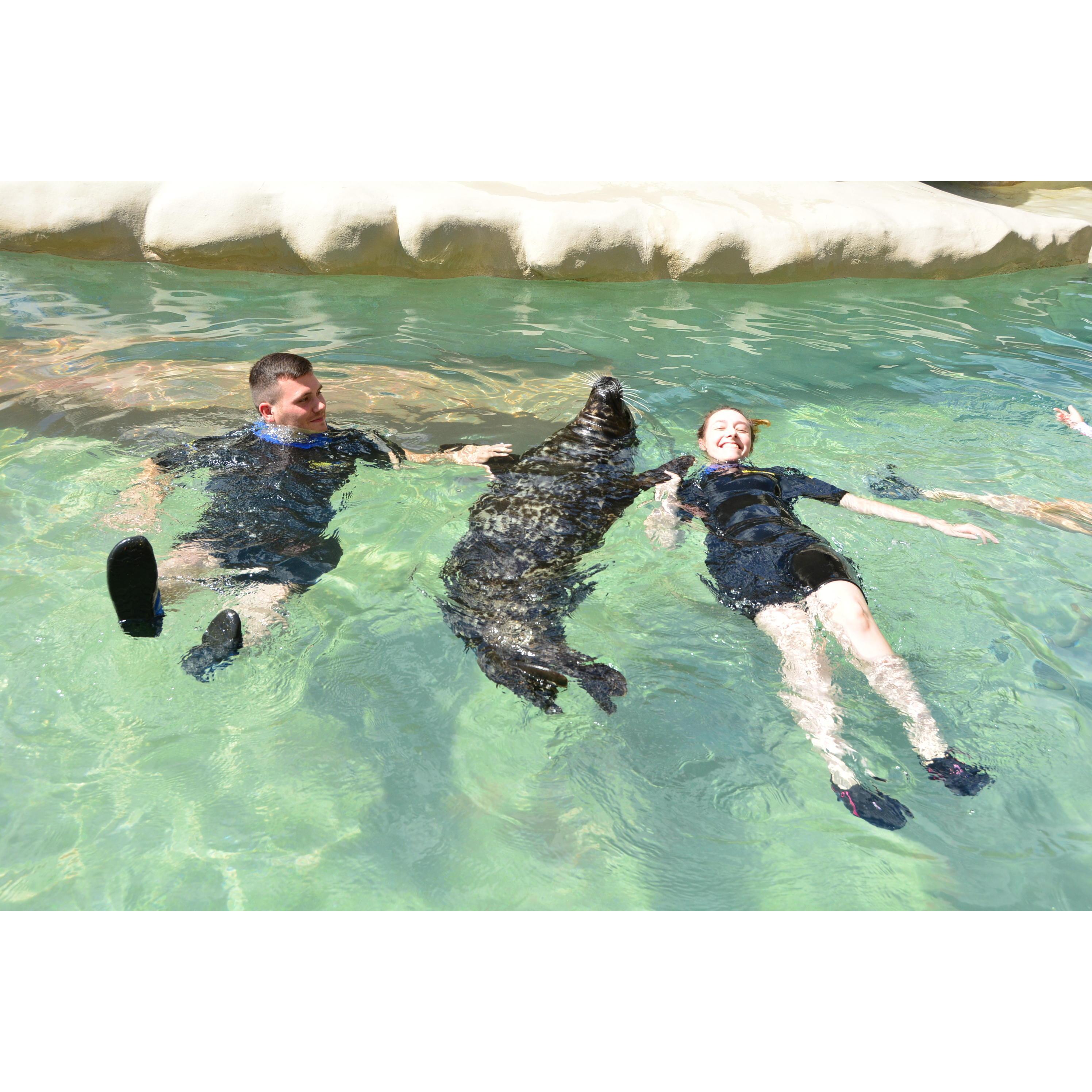 Only two of us can float ( I will let you guess who sunk)