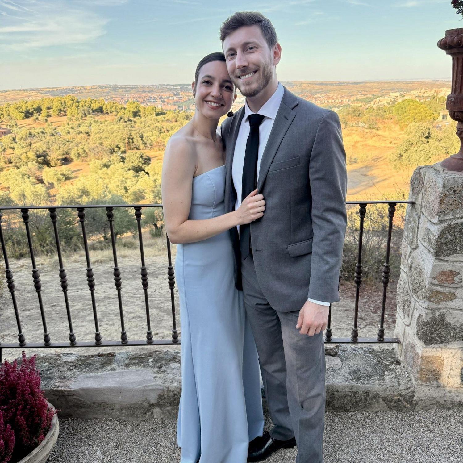 Celebrating our friends wedding in Spain.