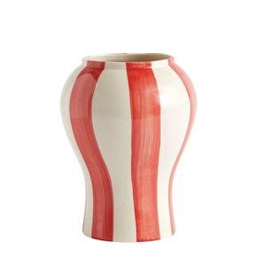 Sobremesa Stripe vase, S, red