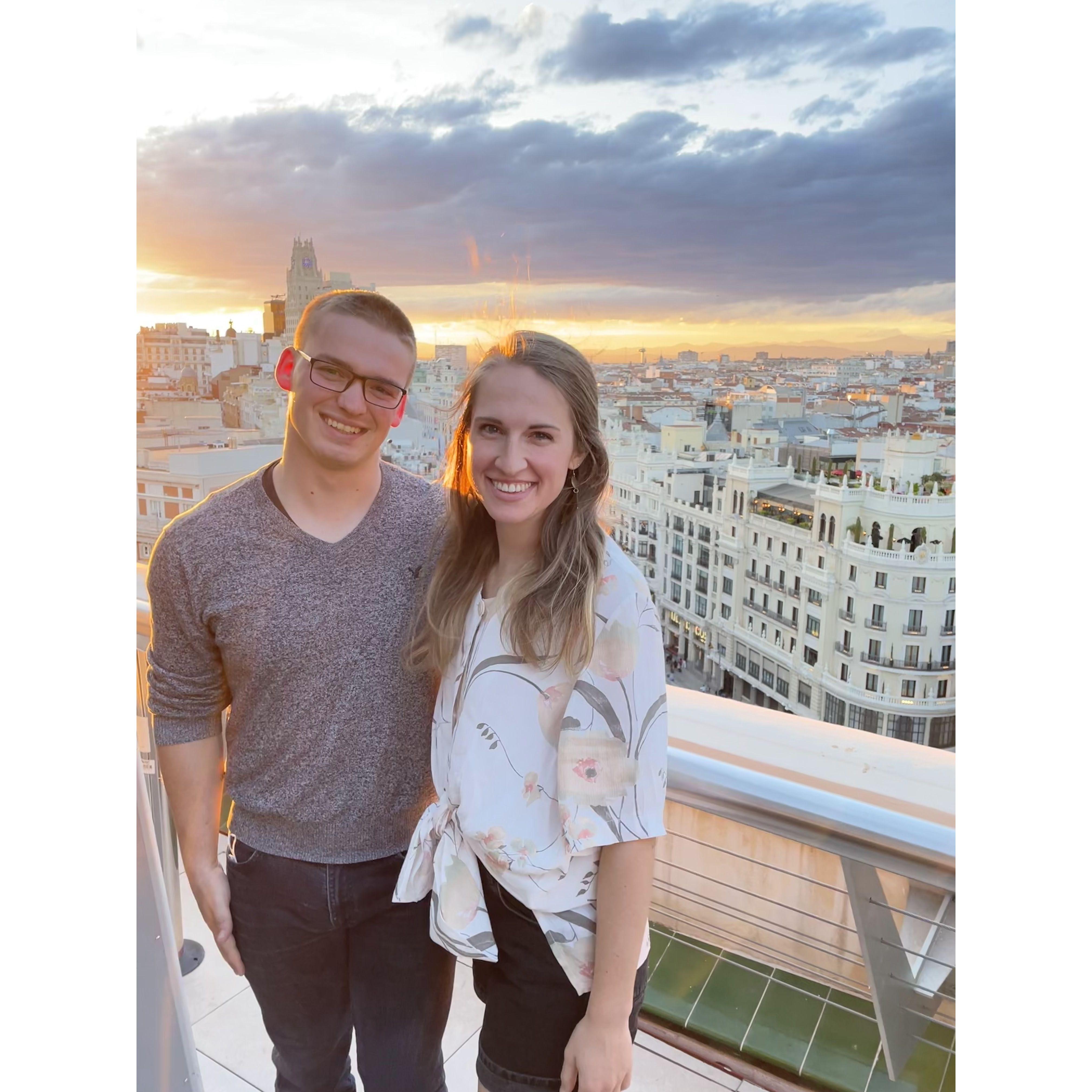 Micah visited in Madrid while Heather and her teammate were taking a visa exit
