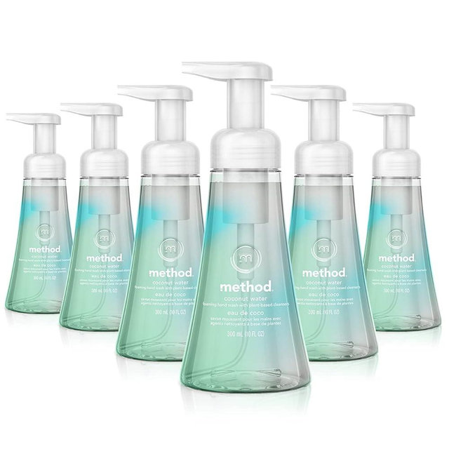 Method Foaming Hand Soap, Coconut Water, 10 fl oz (Pack of 6)
