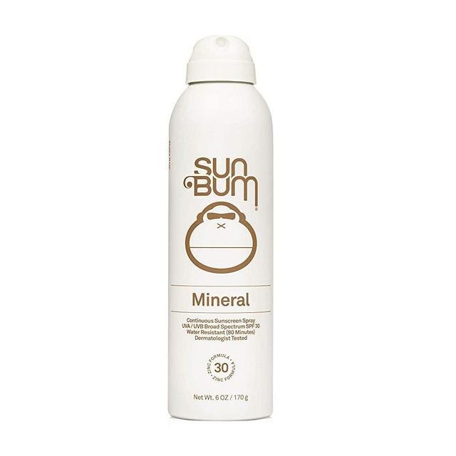 Sun Bum Mineral SPF 30 Sunscreen Spray | Vegan and Reef Friendly (Octinoxate & Oxybenzone Free) Broad Spectrum Natural Sunscreen with UVA/UVB Protection | 6 oz