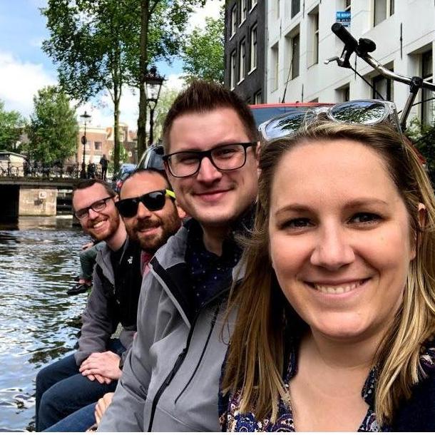 Taking in the beautiful views of Amsterdam.