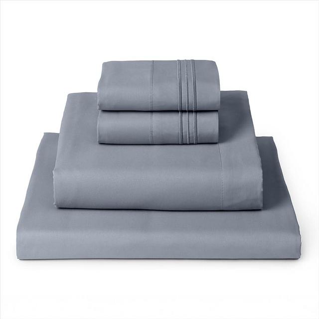 Mellanni King Sheets Set - 4 PC Iconic Collection Bedding - Hotel Luxury, Extra Soft, Cooling Bed Sheets - Wrinkle, Fade, Stain Resistant (King, Mineral Gray)