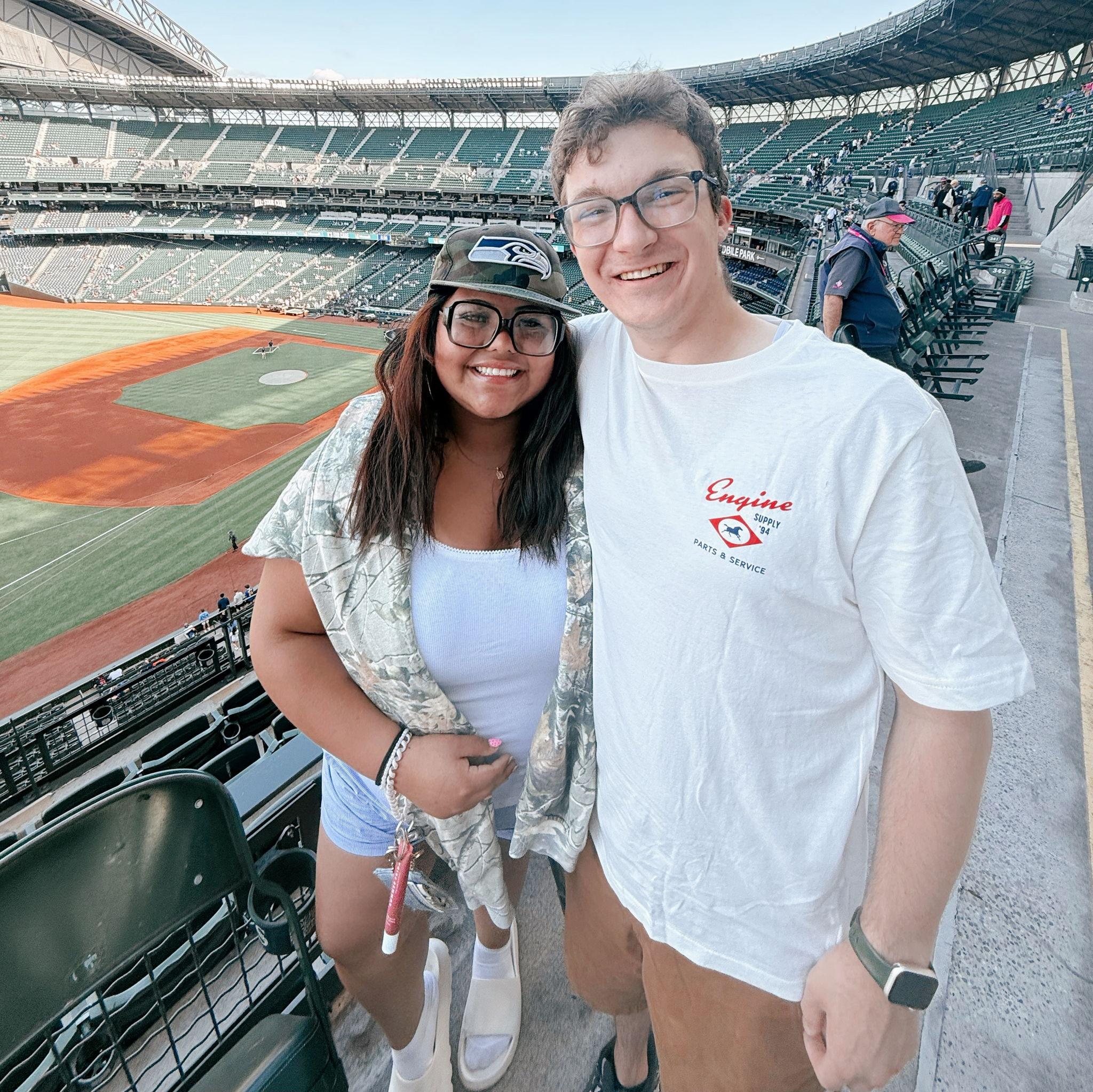 First baseball game together in Seattle!