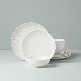 Wicker Creek 12-Piece Dinnerware Set, Service for 4