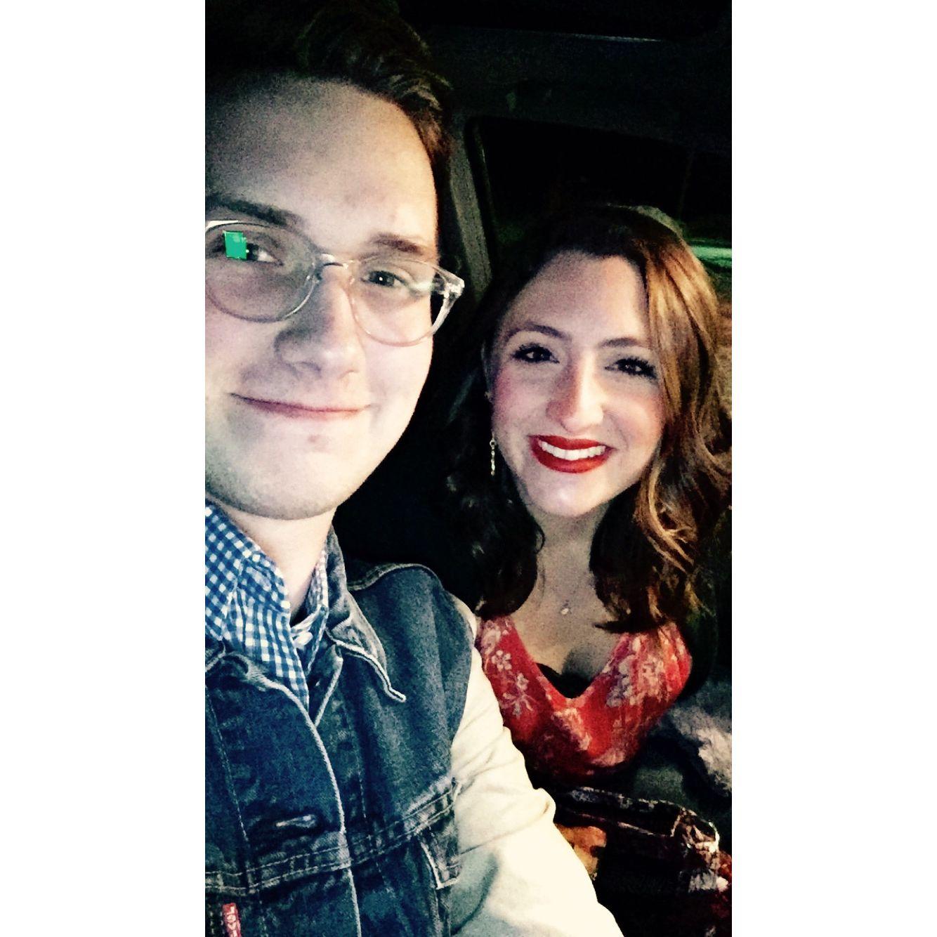 Valentine's date night 2016 - Nick's Senior year, Sophie's Junior year