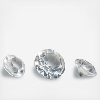 370-Piece Clear Acrylic Diamond-Cut Accents