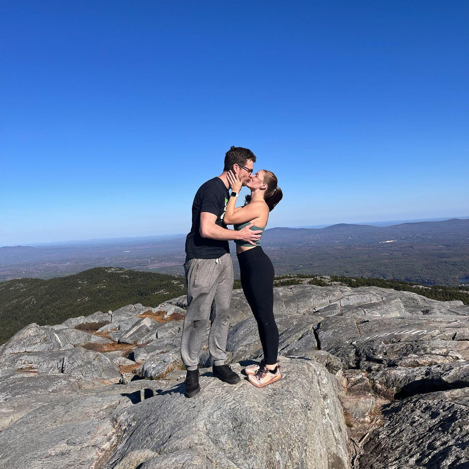 This picture was taken minutes before the proposal. You can see the ring box in Evan's pocket.