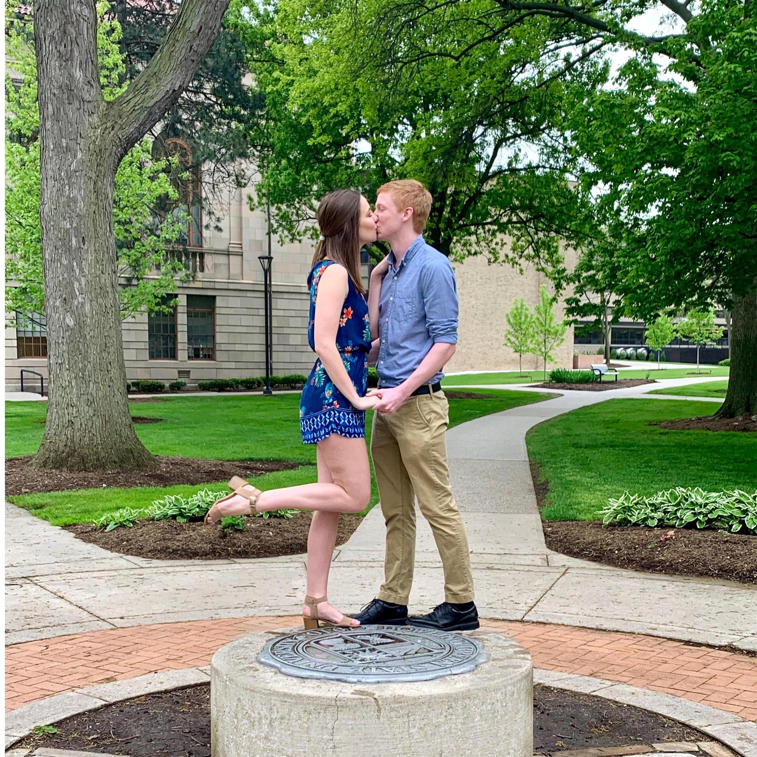 Kiss on the BGSU seal