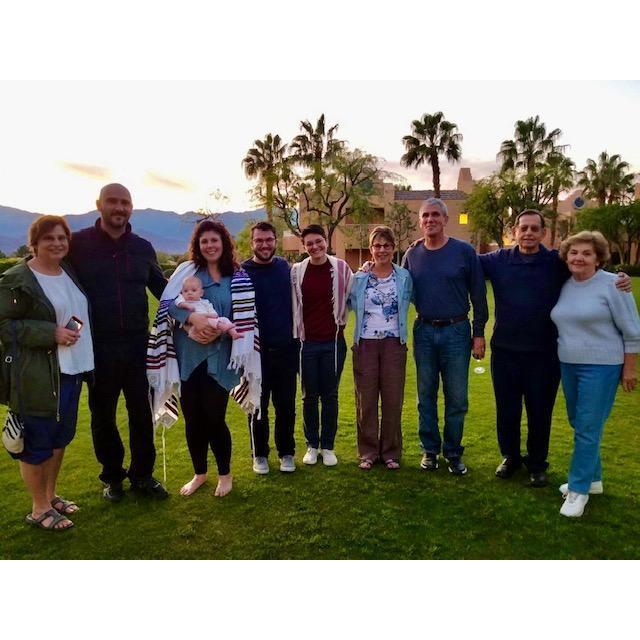 Ariel and Ze'evi with Ariel's family at Nova's baby naming