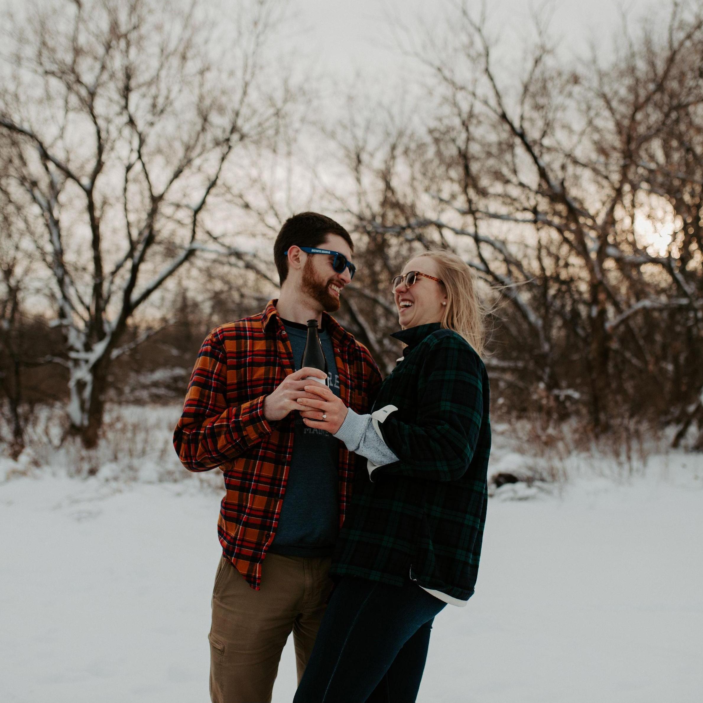 One of our engagement photos - we love to laugh and this picture really captures that!