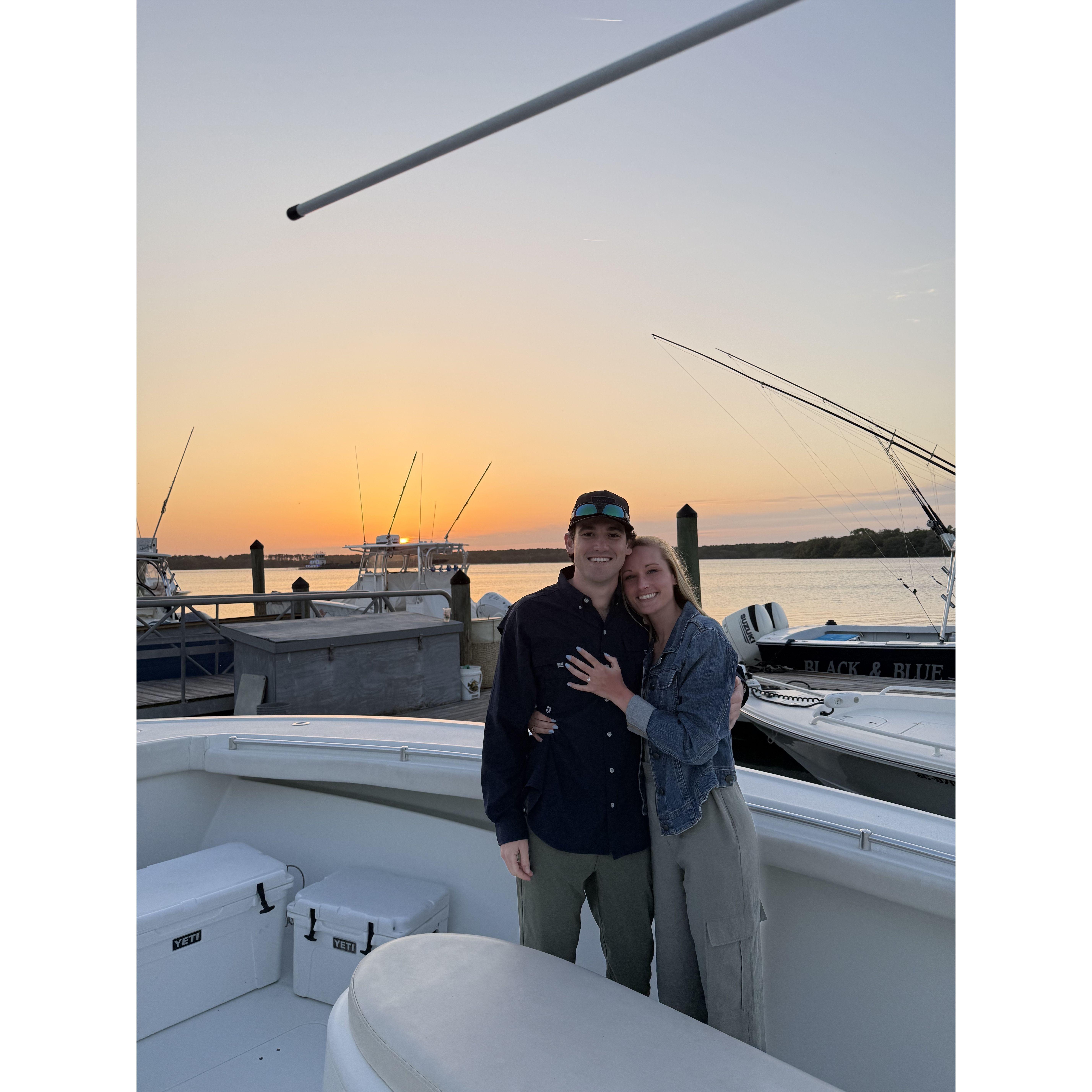 Said YES on the same boat we met on for the first time