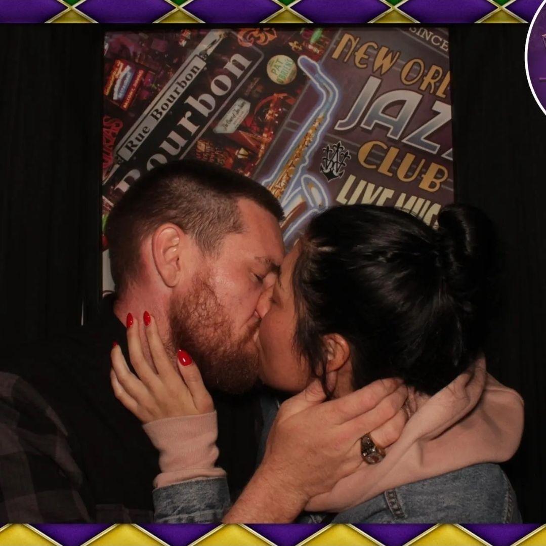 First photo booth smooch