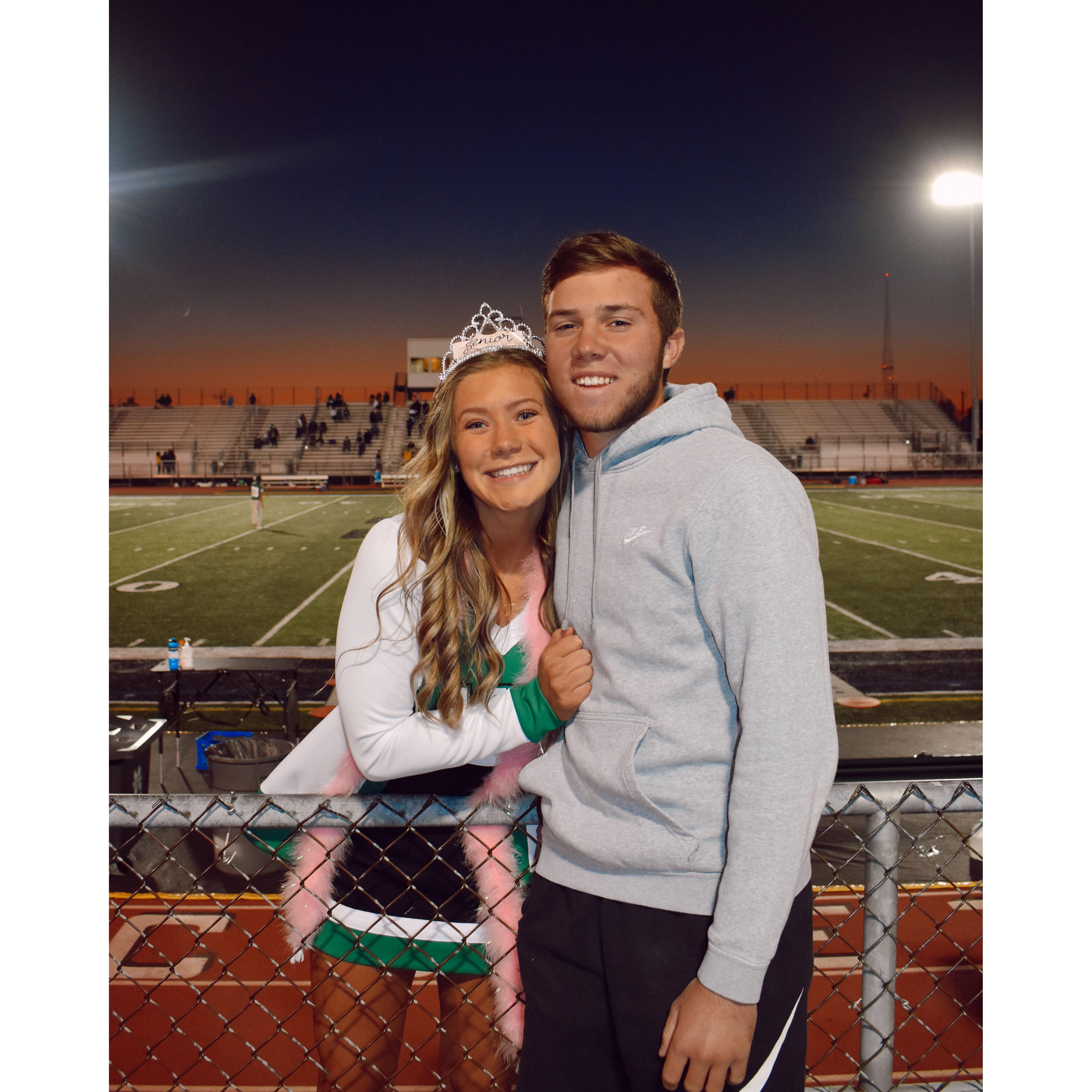 Ella's cheerleading senior night on September 18th, 2020