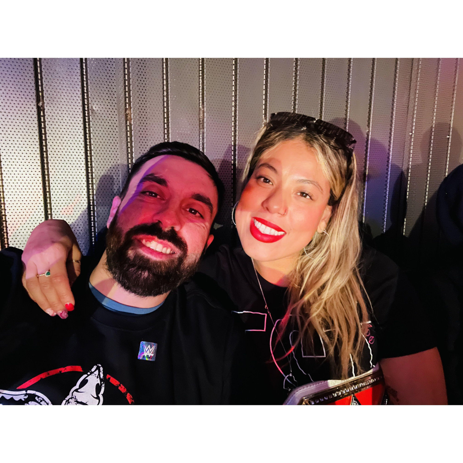 Our first date where we shared his first WWE live match