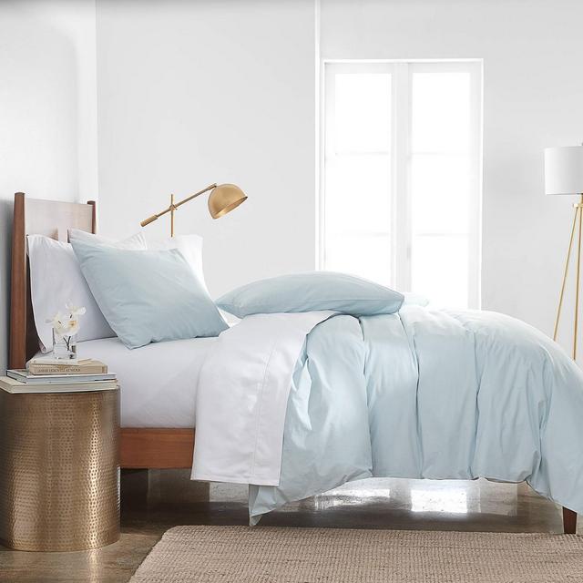 3pc Full/Queen Garment Wash Duvet Set Light Blue - Simply Put