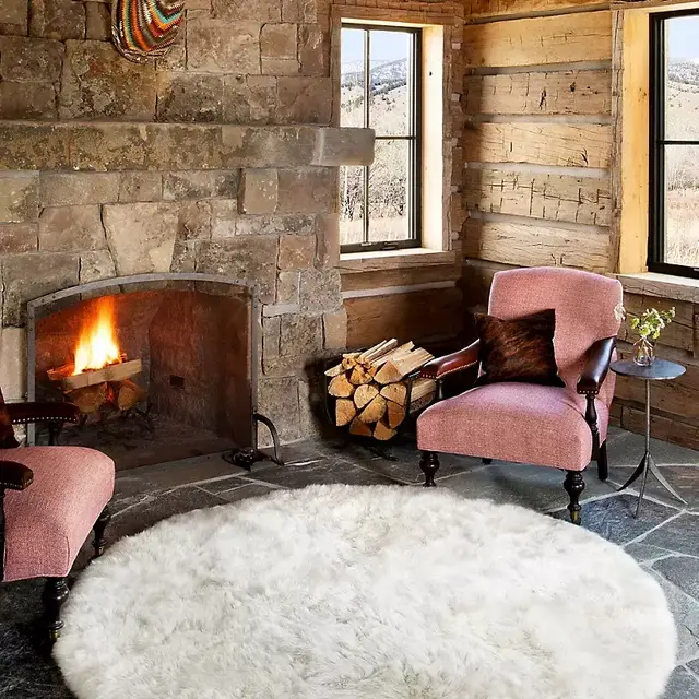 6' Round Premium Australian Sheepskin Area Rug