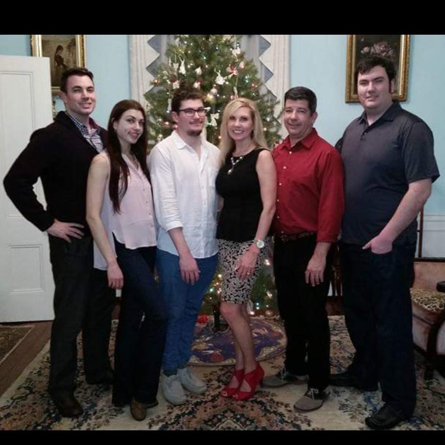 A classic Christmas family photo at the strauch's house.