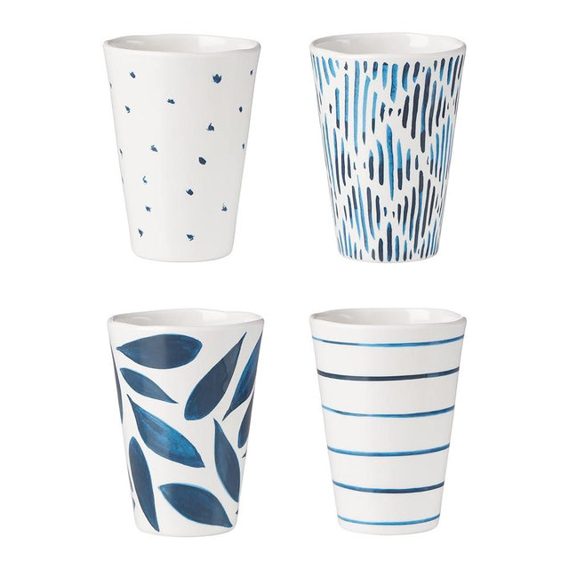 Lenox Blue Bay Melamine Assorted Tumblers, Set of 4, 1.05 LB, 0