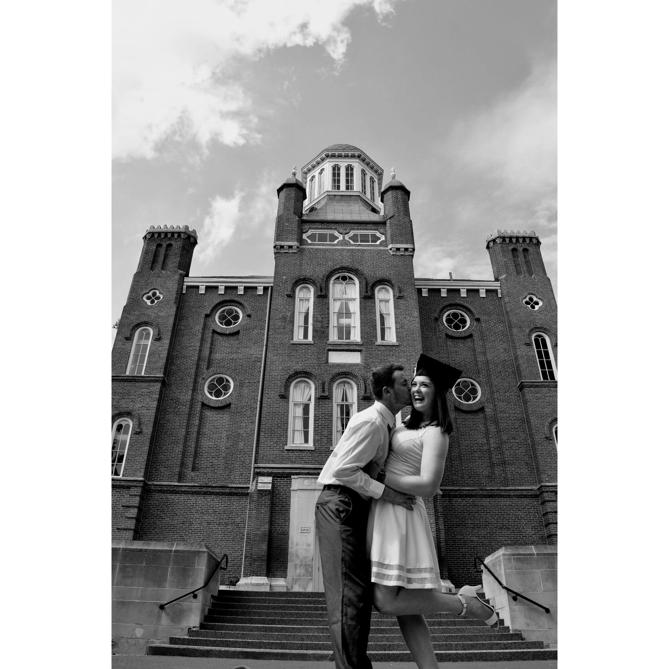 2019: One day after celebrating 2 years of dating, we both graduated from Mount with degrees in Sports Business & Marketing (Trey) and Account & Marketing (Jaime).
