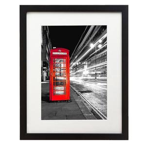 Americanflat 11x14 Black Picture Frame - Made to Display Pictures 8x10 with Mat or 11x14 Without Mat - Wall Mounting Material Included