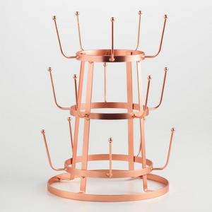 Copper 3 Tier Glass Drying Rack