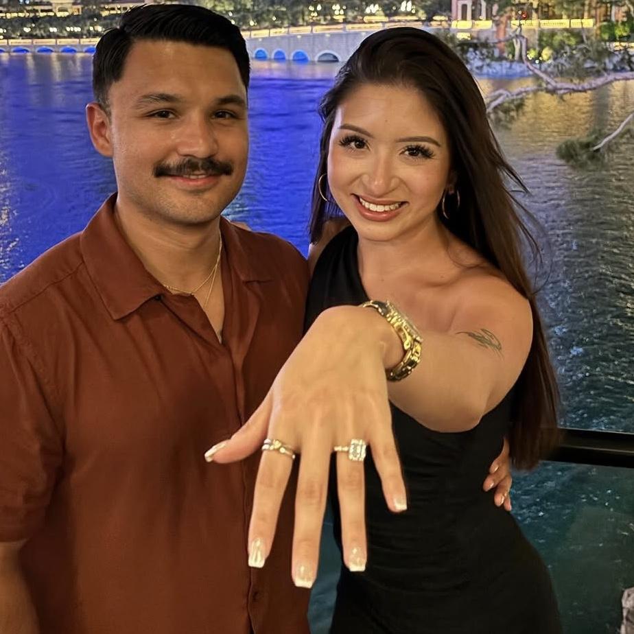 The proposal night in Vegas!
