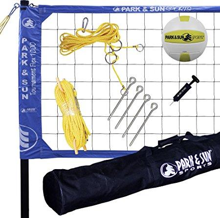 Park & Sun Sports Tournament Flex 1000: Portable Outdoor Volleyball Net System