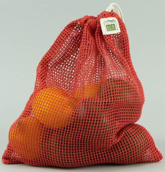 Organic Net Drawstring Bag Chili Medium