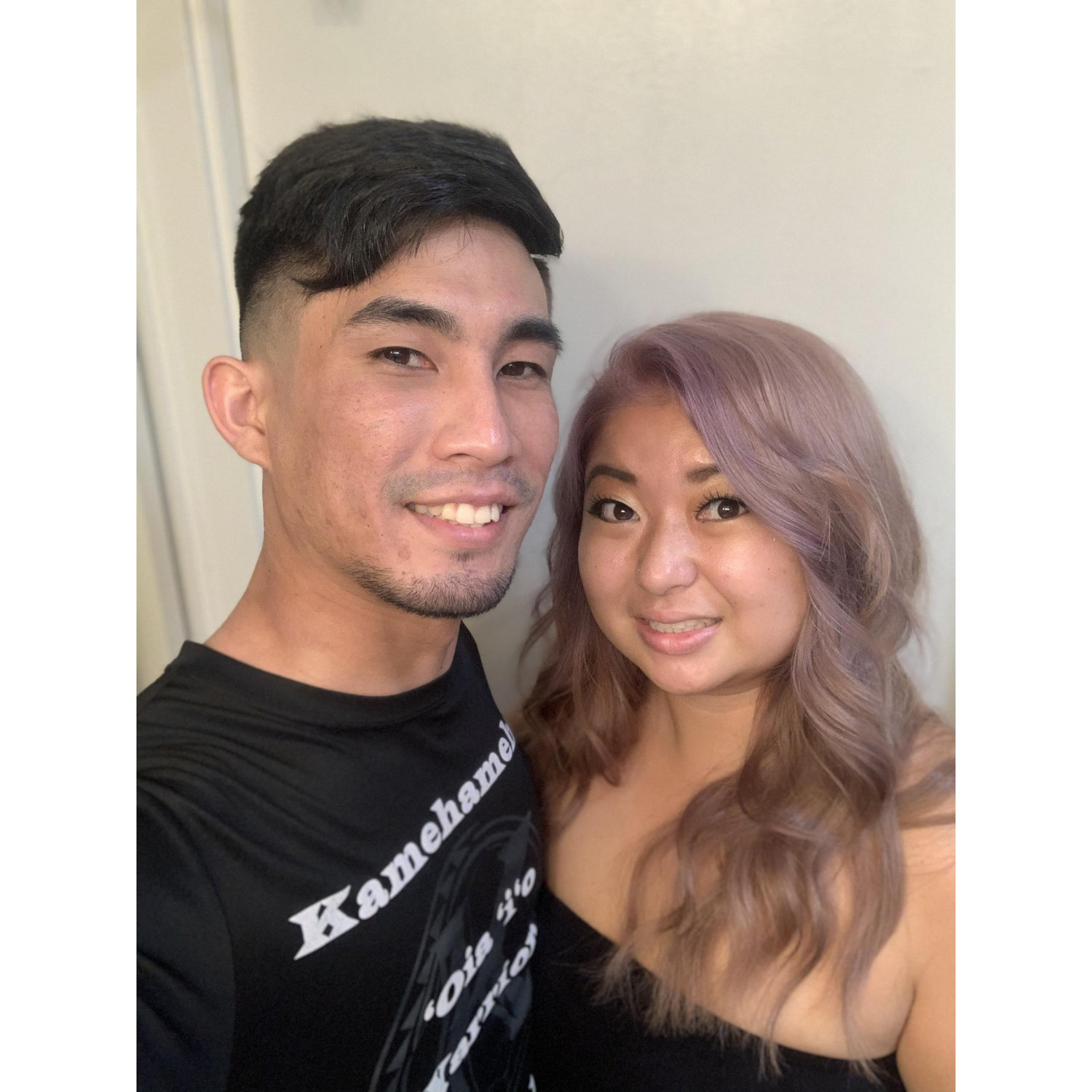Us showing off our new looks.