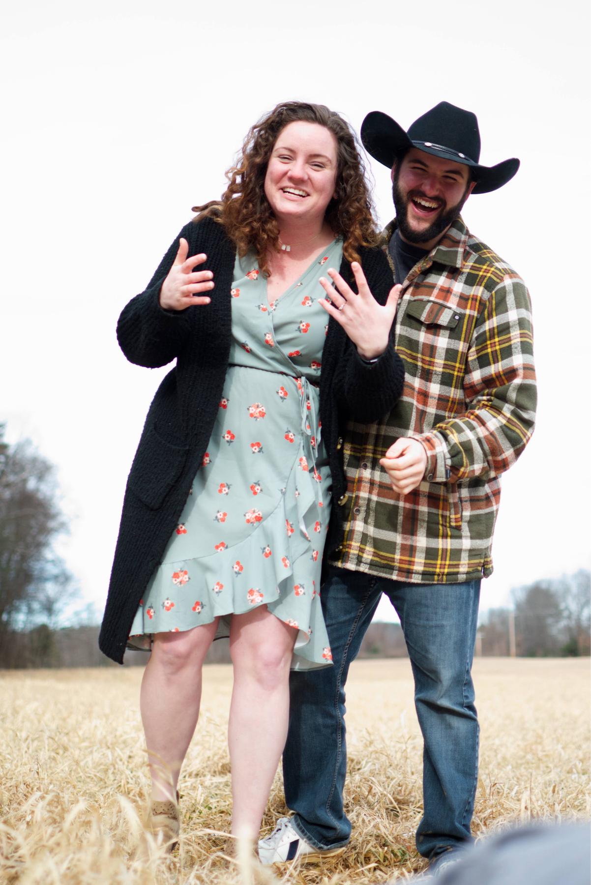 “Hecking heck WHAT I’m actually engaged  I’m actually going to marry this man” 

These are the faces of pure joy.